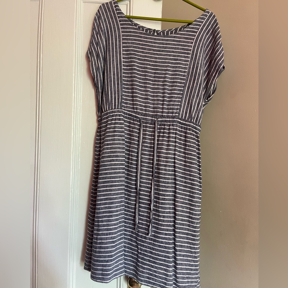 Old Navy Navy and White Striped Dress